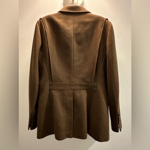 Fossil Wool/Cotton Blend Military Cadet style brown Jacket Size Medium - Picture 3 of 13